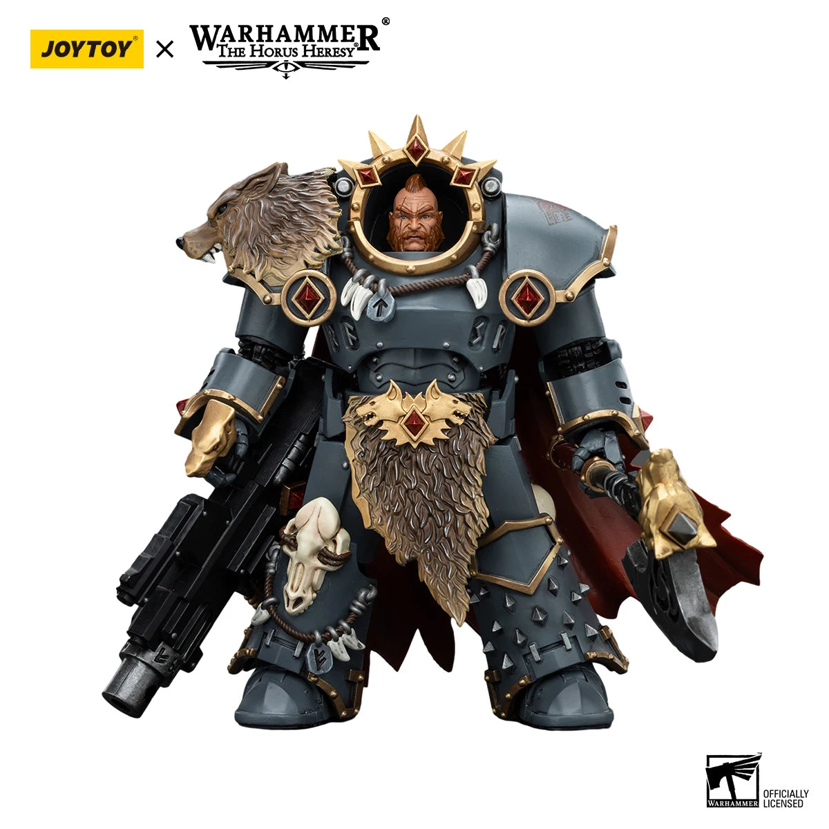 JOYTOY Warhammer 40k 1/18 Action Figures Space Wolves Hvarl Red-Blade