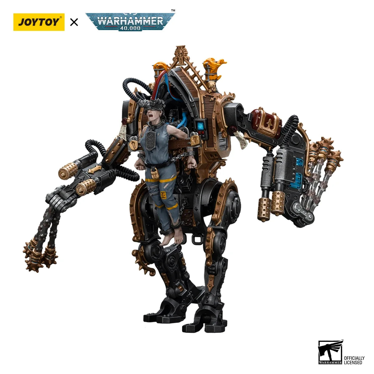 JOYTOY Warhammer 40k 1/18 Action Figures Mecha Anime 24cm Adepta Sororitas Penitent Engine with Penitent Flails Mecha Model