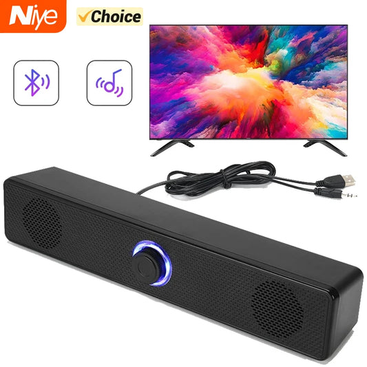 PC Soundbar Wired and Wireless Bluetooth Speaker USB