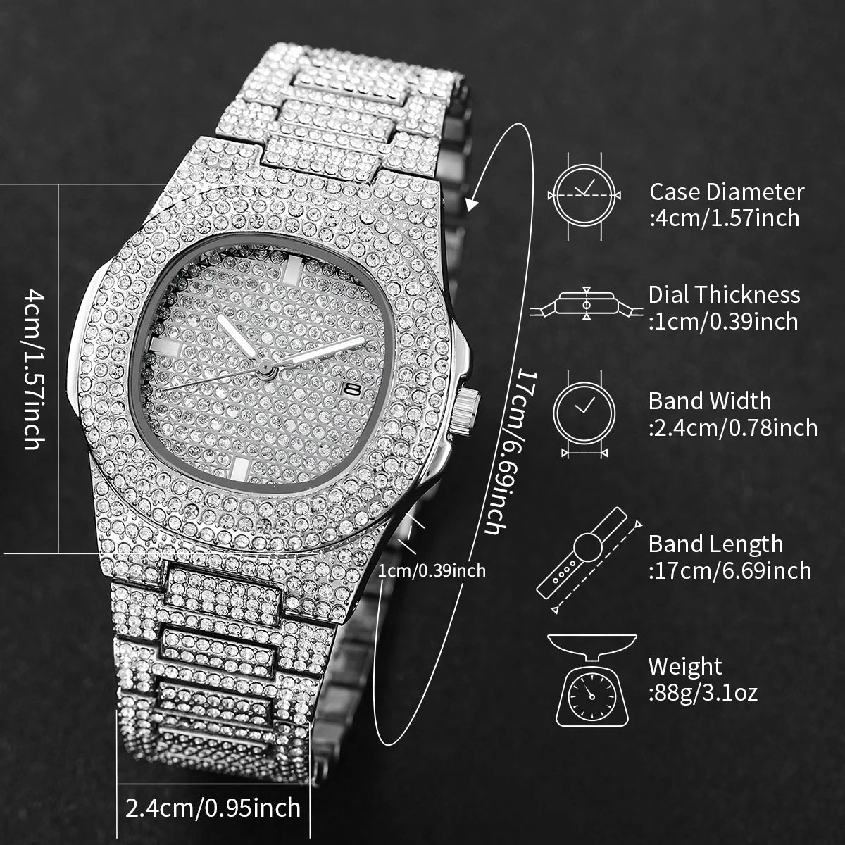 Luxury Men's Stainless Steel Watch