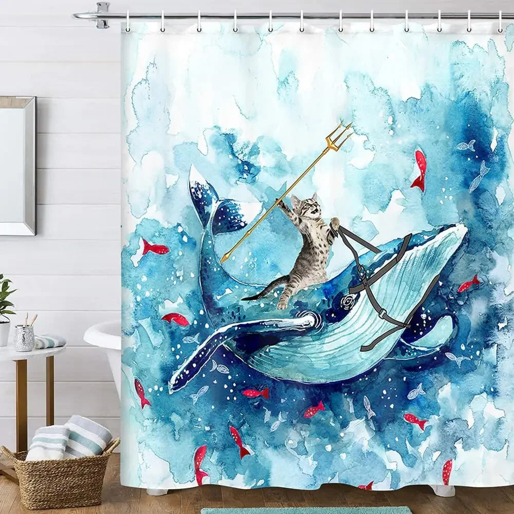 Funny Cat Shower Curtain