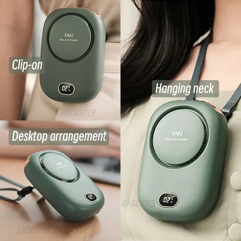 Portable Hanging Neck Fan Mini Cooling