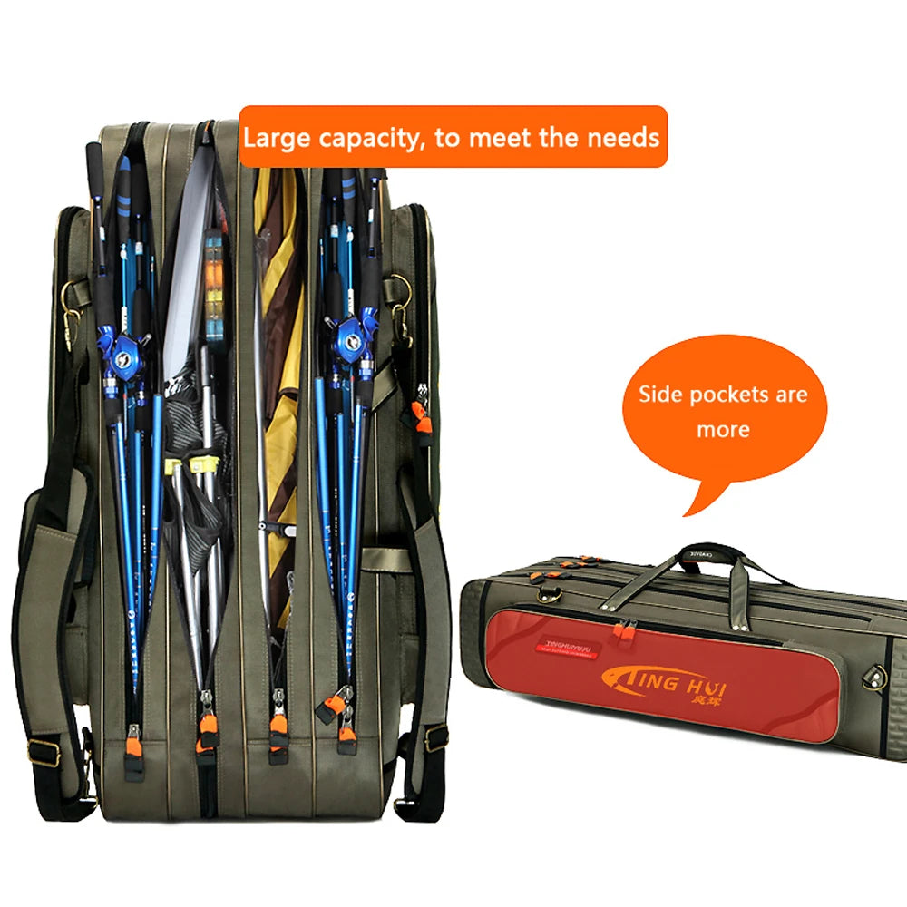 Multifunctional Hard Spinning Fishing Rod Bag