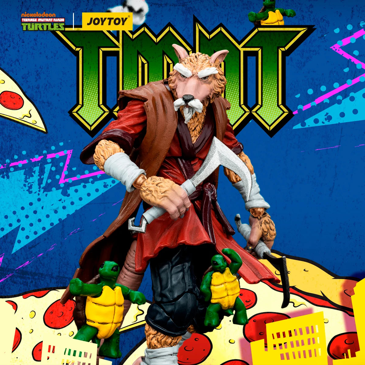 JOYTOY TMNT 1/18 Action Figures Anime 10.6cm TMNT-April O'Neil TMNT-Splinter