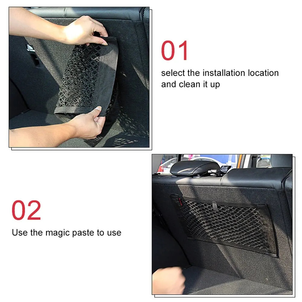 Car Back Rear Mesh Trunk Seat Elastic String Net