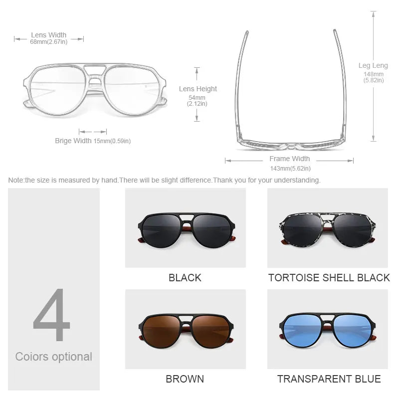 Oi Wood Brand Natural Wooden Sunglasses For Men Women Polarized Oculos De Sol