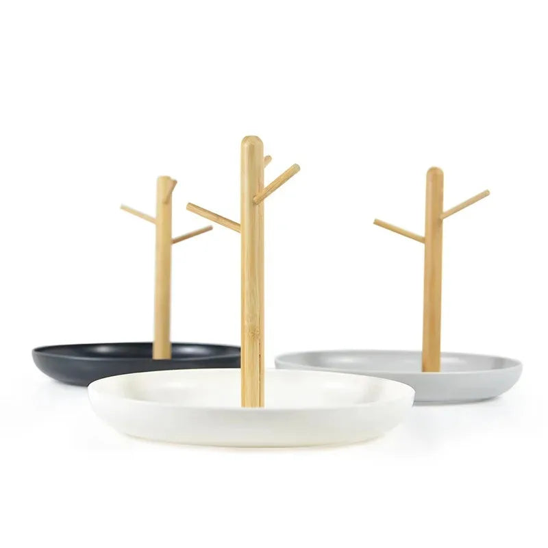 New Nordic Bamboo Tree Branch Storage Tray