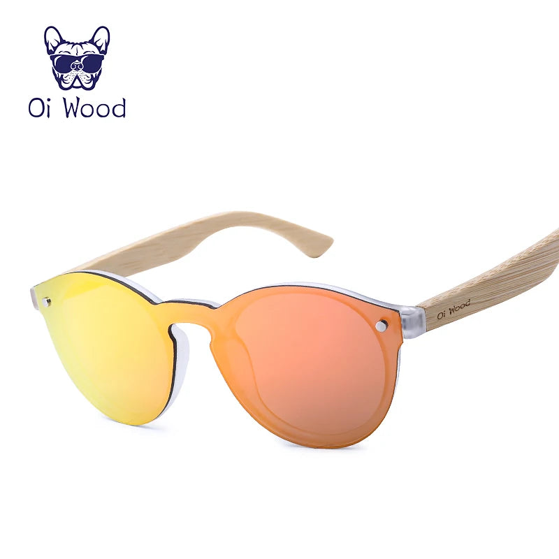 Oi Wood Polarized Bamboo Sunglasses Multi Color Uv Sun Glasses Driving Wind Lenses Trend Ladies Outdoor Personality Sunglasses