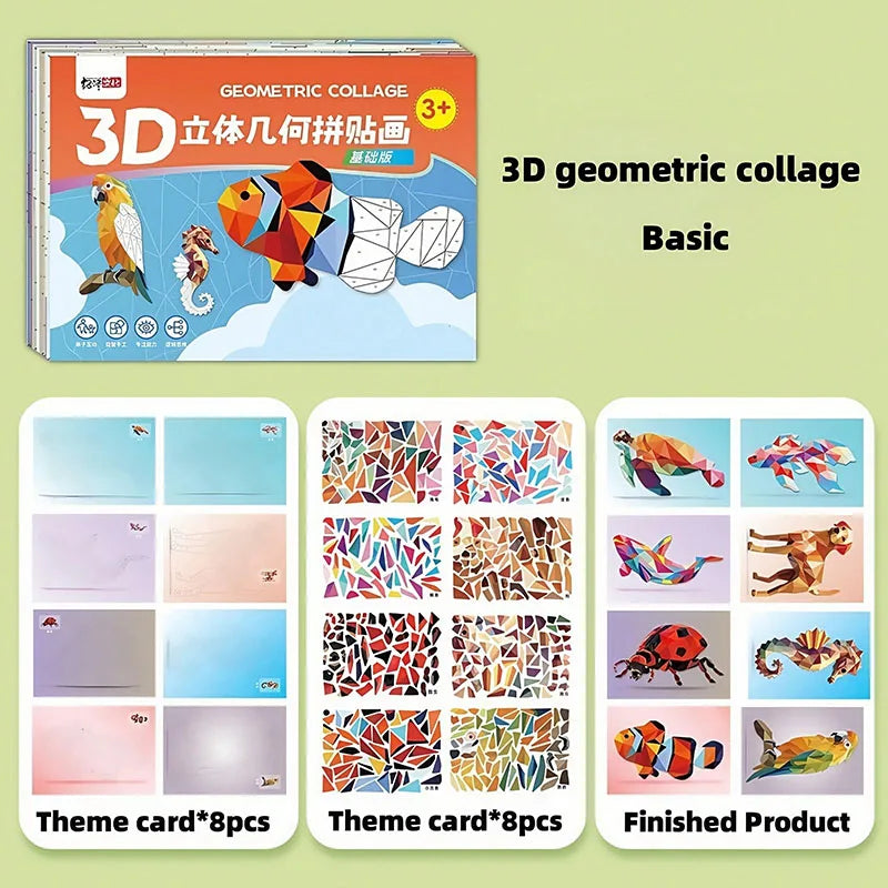 3D Effect Jigsaw Puzzle Stickers