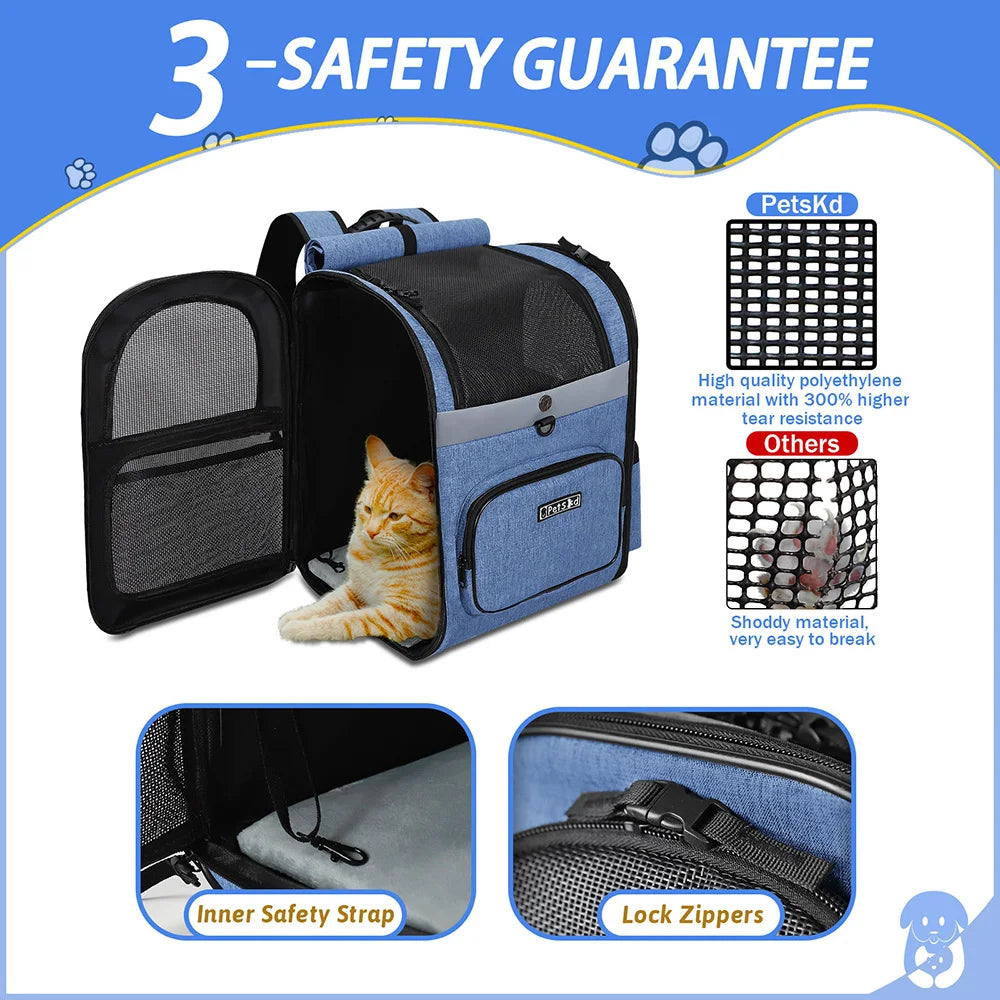 Pet Carrier Backpack Sturdy Frame