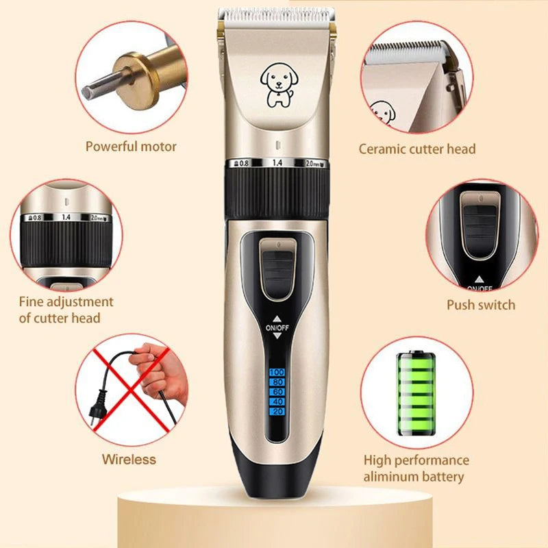 Professional Pet Rechargeble Cordless Glooming Set