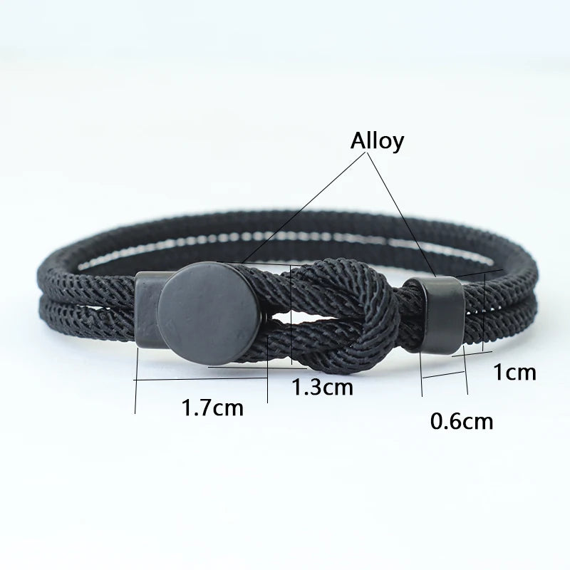 Novel Men Rope Bracelet Double Layer