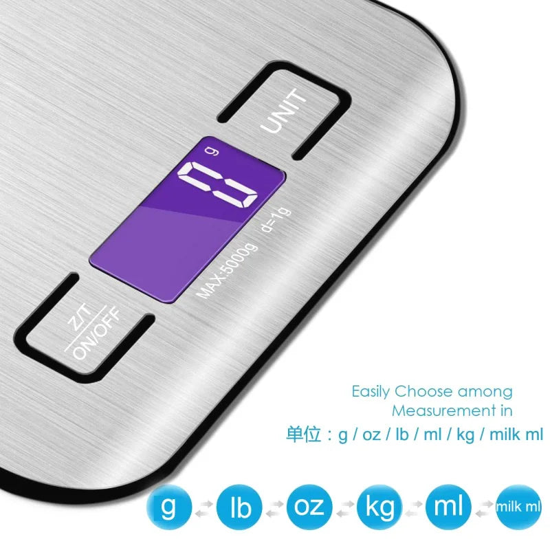 Digital Kitchen Scale 5kg/10kg Stainless Steel