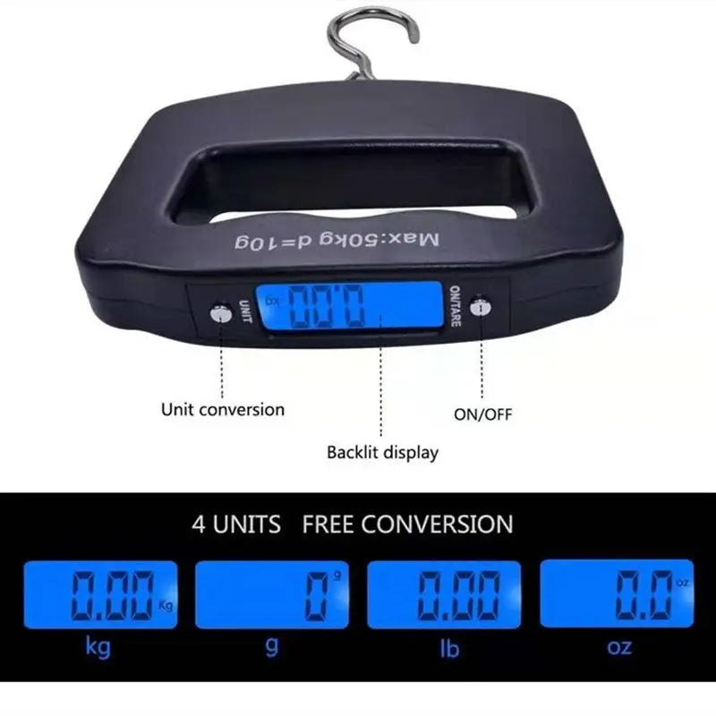 50kg/110lb Portable LCD Digital Luggage Suitcase Scale