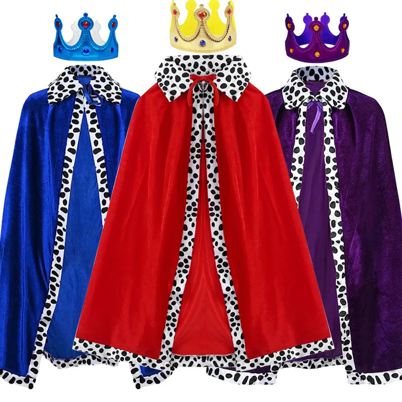 Adult Kids Cape King Prince Cosplay Costume