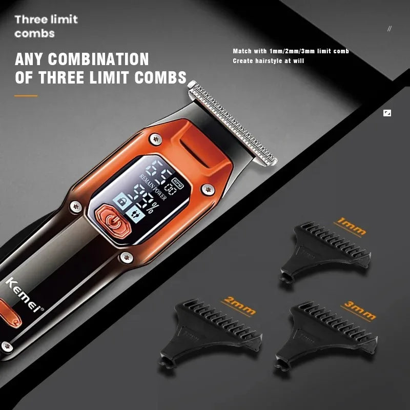 Kemei Cordless Professional Electric Hair Trimmer USB Rechargeable