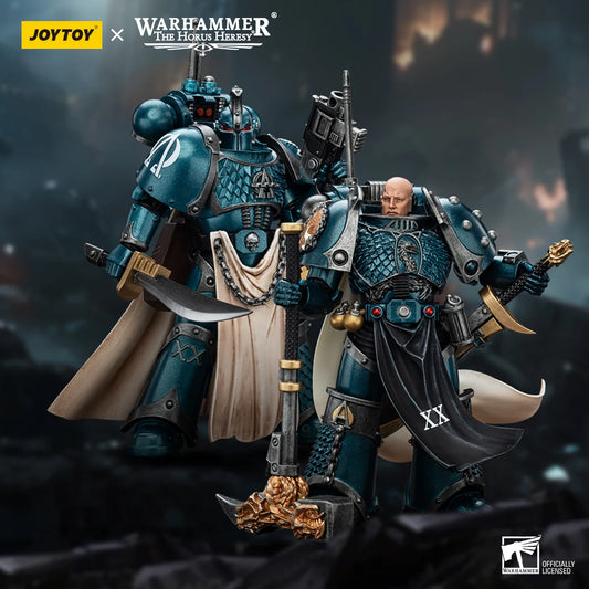 JOYTOY Warhammer 40k 1/18 Action Figures Anime 12.6cm Alpha Legion Legion Praetor with Power Sword Harrowmaster Armillus Dynat
