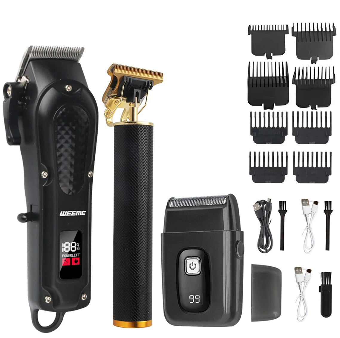 T9 Vintage Men's Electric Hair Clipper Beard Trimmer/Rechargeable