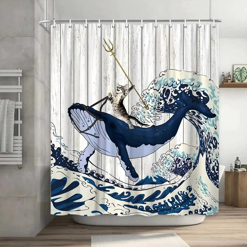 Funny Cat Shower Curtain