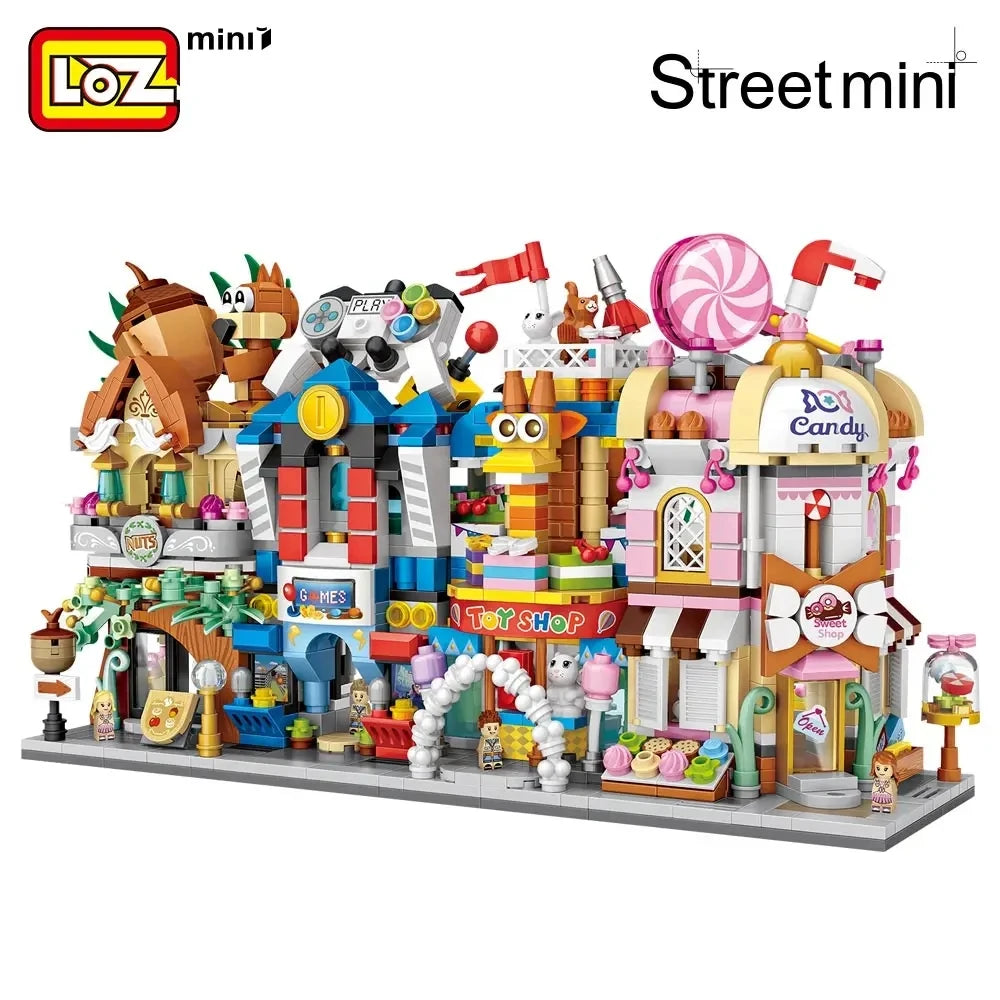 LOZ Building Blocks City View Scene Coffee Shop Retail Store