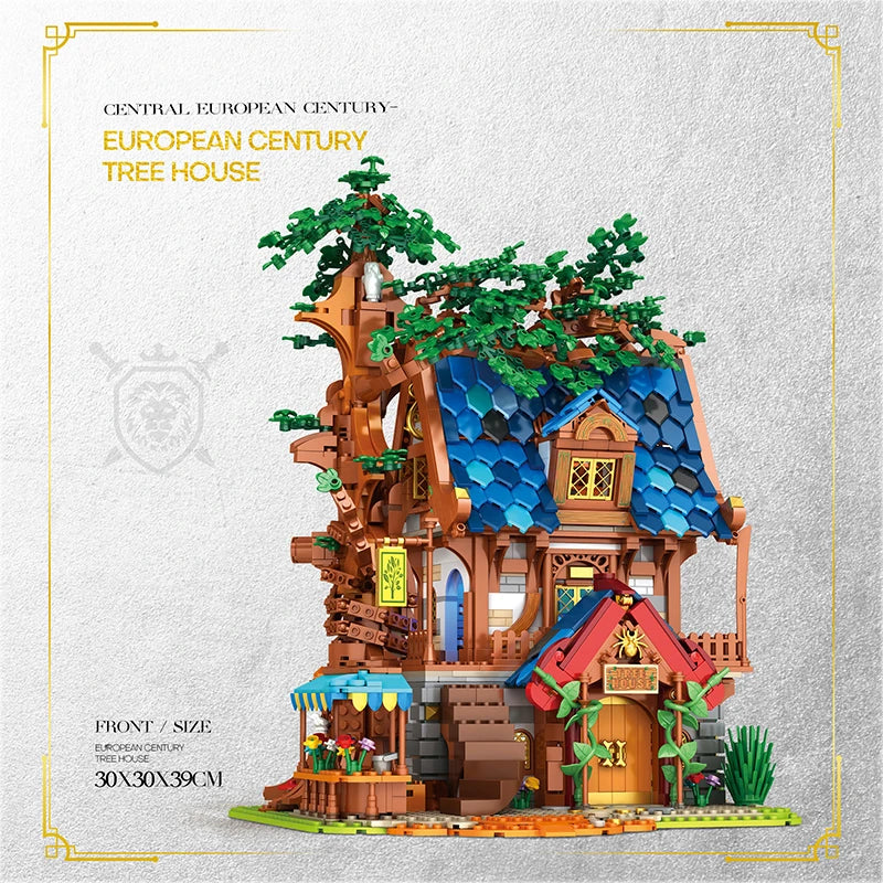 Reobrix European Tree House Building Kit 2566pcs