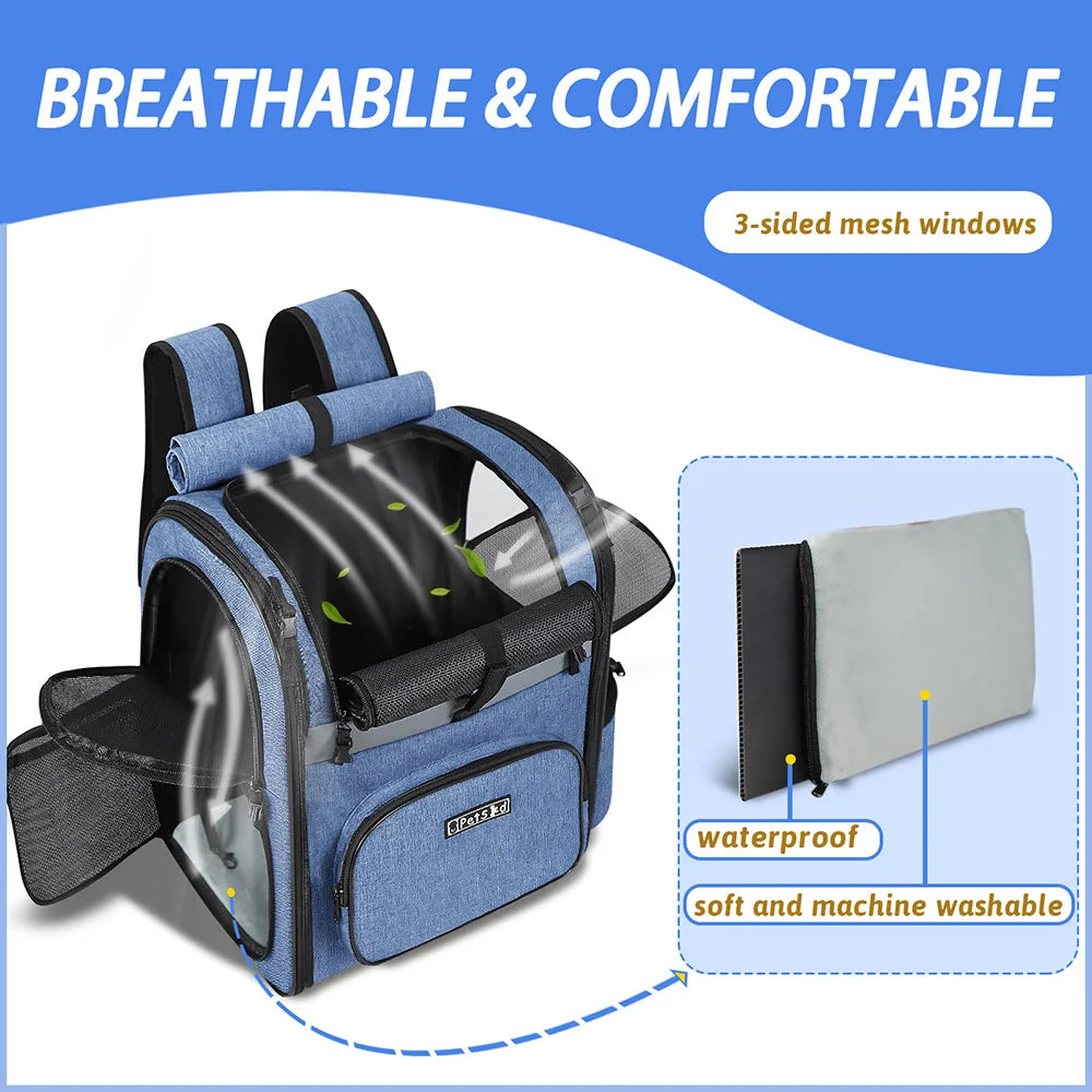 Pet Carrier Backpack Sturdy Frame