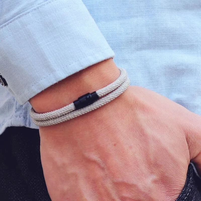 Minimalist Men Rope Magnetic Bracelet