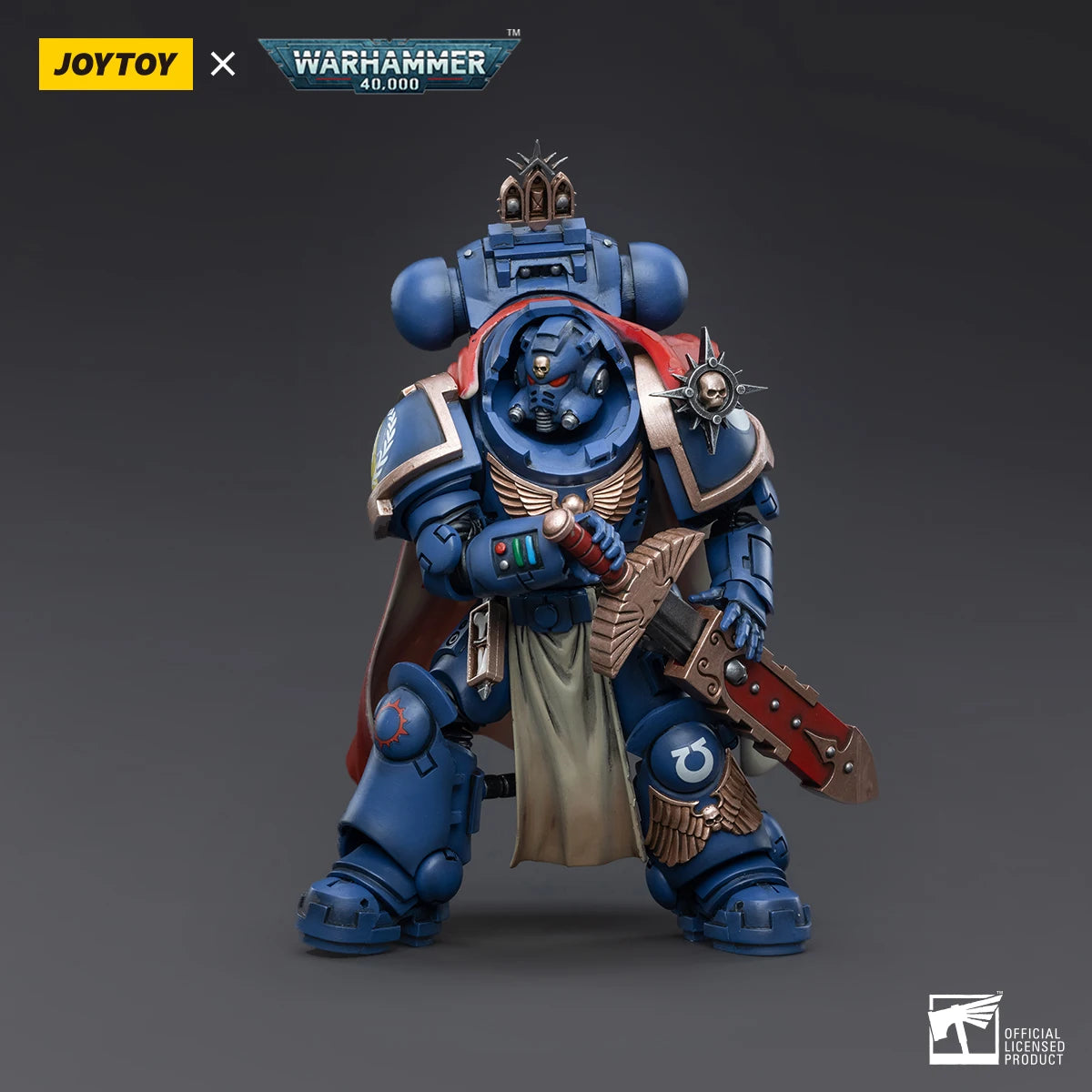 JOYTOY Warhammer 40k 1/18 Action Figures Ultramarines Captain with Master-crafted Heavy Bolt rifle