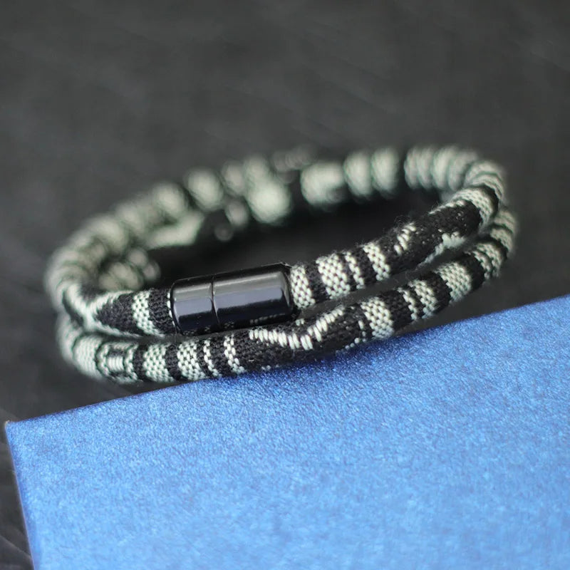 Men Bohemia Rope Magnetic Bracelet