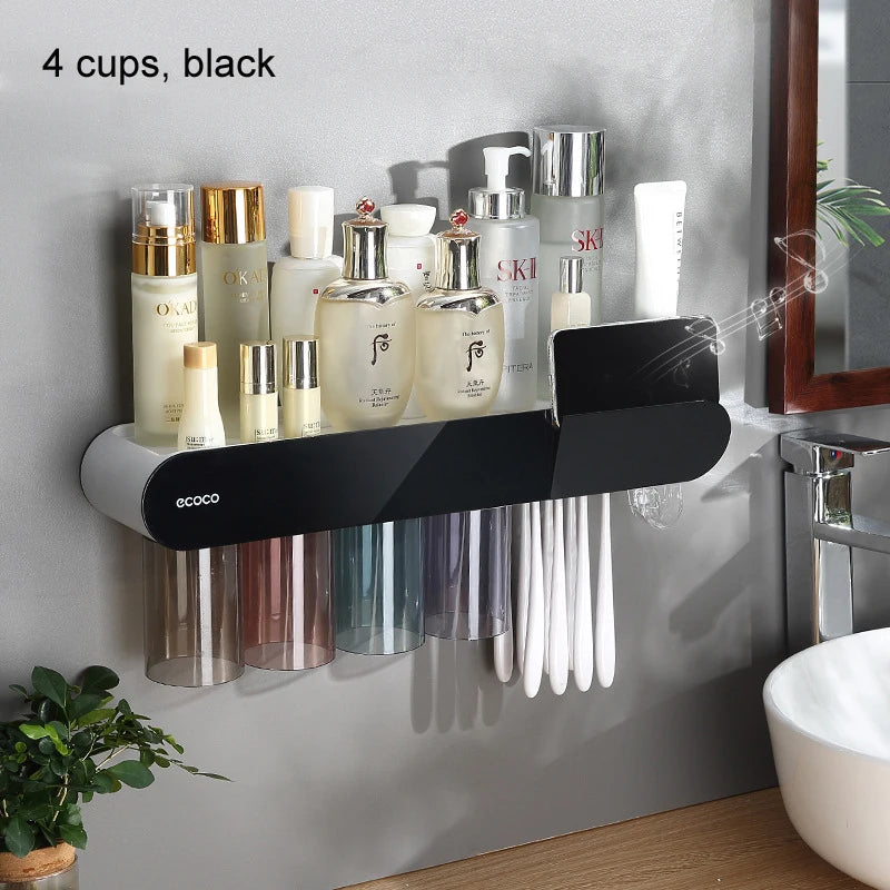 Bathroom Wall Toothbrush Organizer Set
