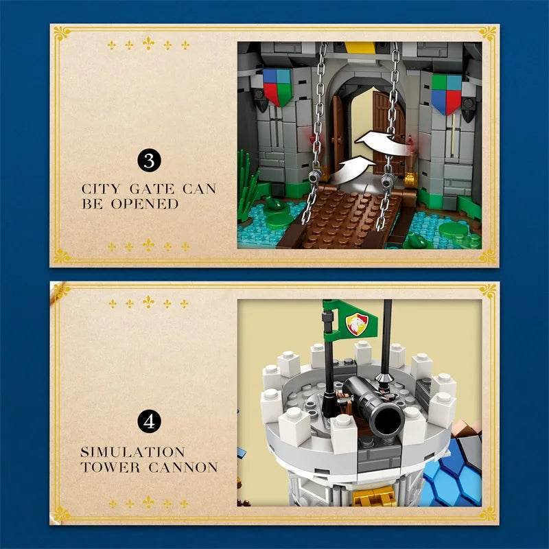 Reobrix Medieval Castle Building Blocks 2599pcs