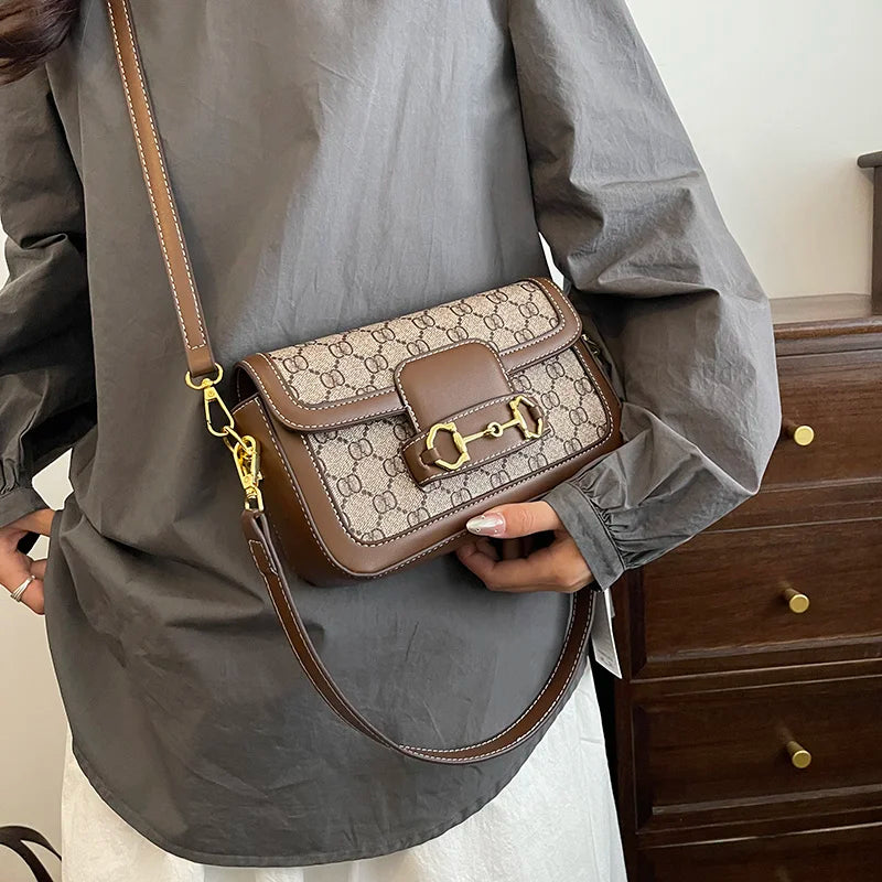 Vintage Horsebit Crossbody Shoulder Bag