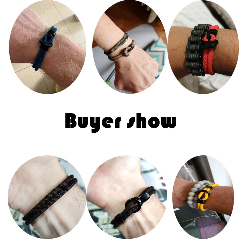 Rope Bracelet Men Double Layer
