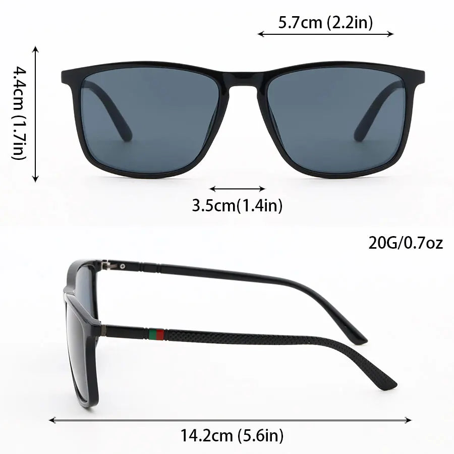 Classic Square Sunglasses Comfortable Lightweight