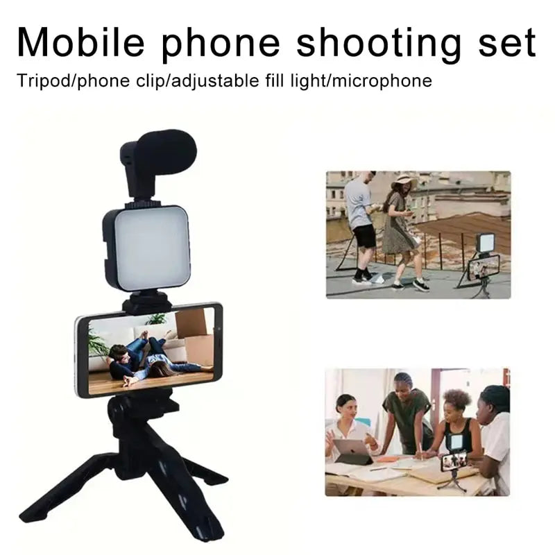 Smartphone Vlogging LED Kit With Tripod