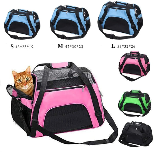 Pets Portable Carrier Bag Mesh Breathable