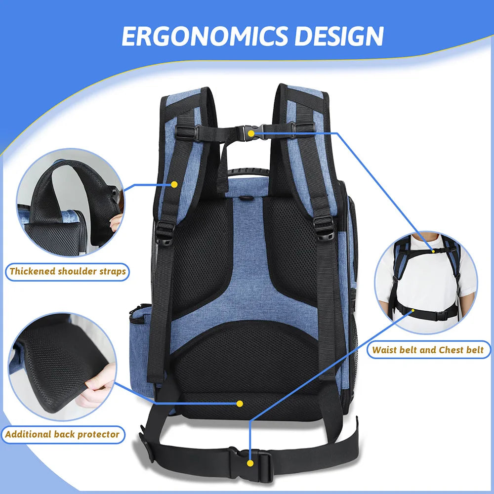 Pet Carrier Backpack Sturdy Frame