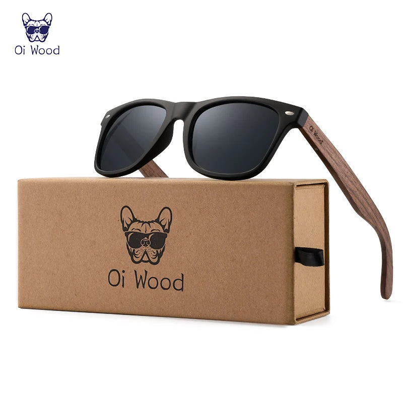 Oi Wood Wooden Sunglasses Men Polarized Fashion Sun Glasses Oculos De Sol Masculino New Accessory Original Box