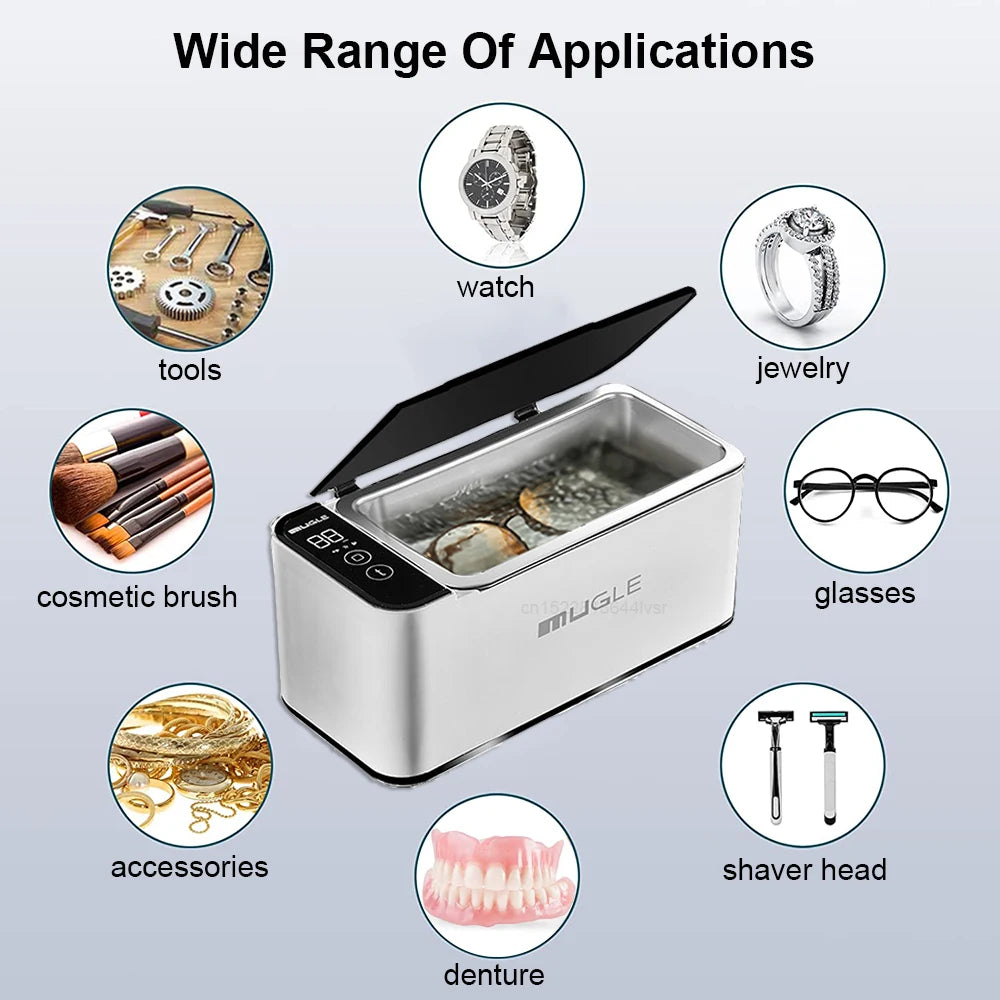 Ultrasonic Cleaner 35W Glasses jewelry Cleaner 500ML