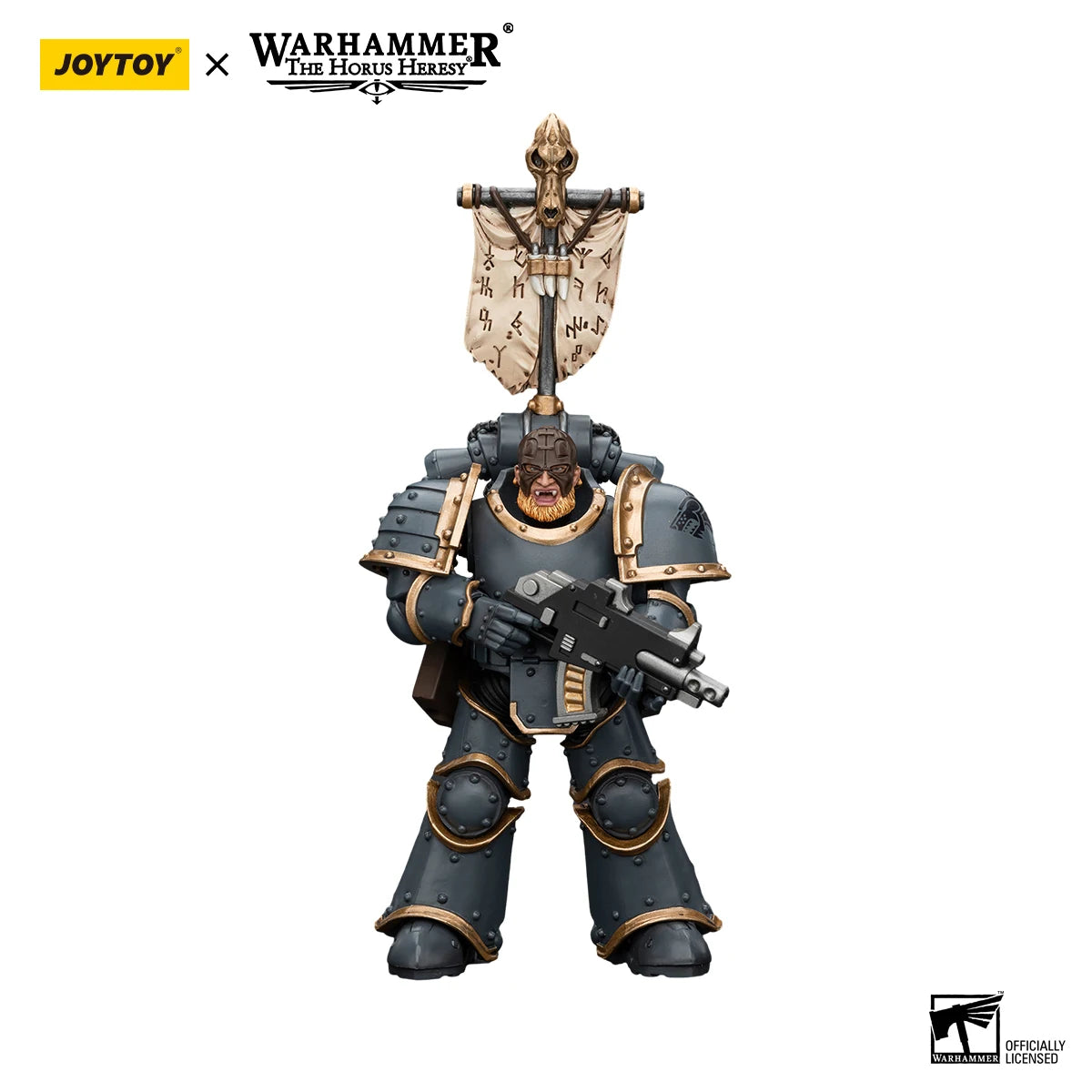 JOYTOY Warhammer 40k 1/18 Action Figures Anime 12cm Space Wolves Grey Slayer Pack