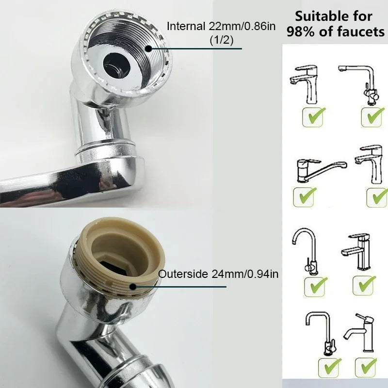 1080° Rotatable Extension Faucet