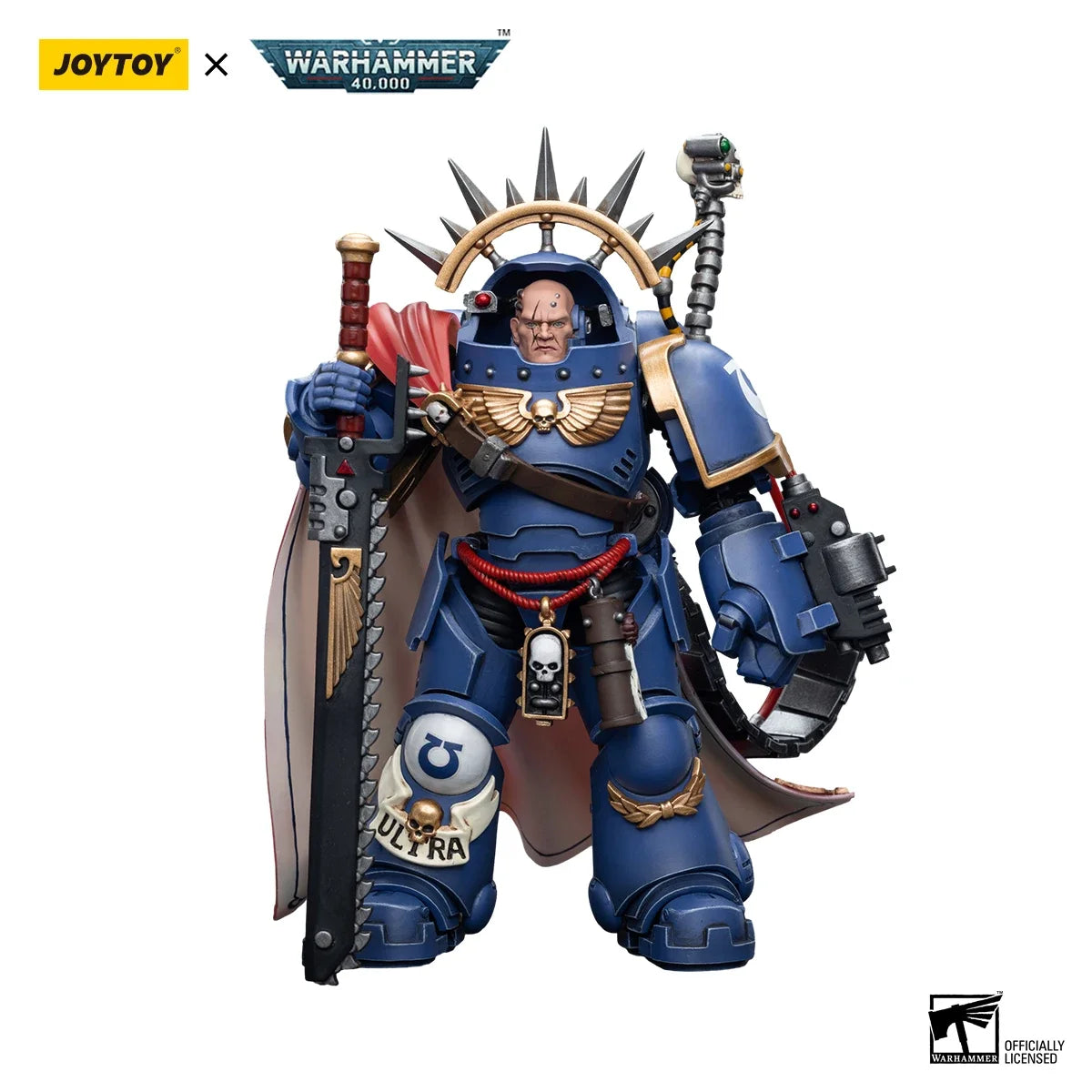 JOYTOY Warhammer 40k 1/18 Action Figures Anime Ultramarines Captain in Gravis Armour