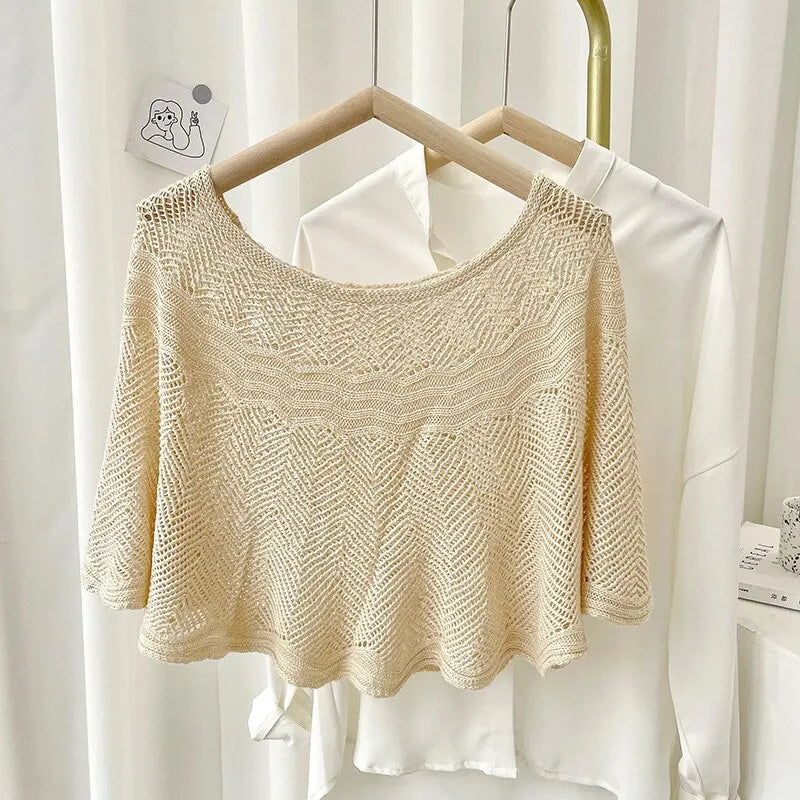 Autumn Pullover Knitted Cotton Shawls Korean