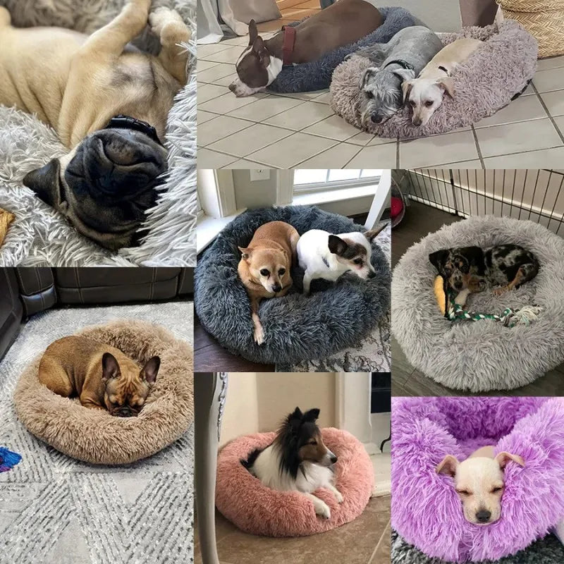 Soft Plush Round Pet Beds