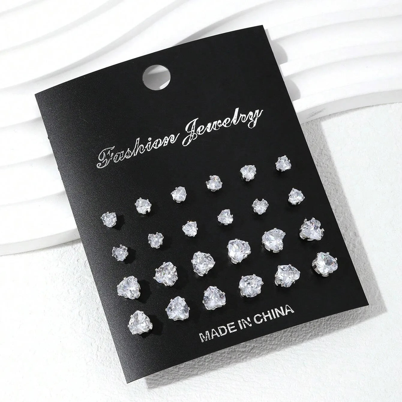 12 Pairs Of Luxurious Zirconia Earrings