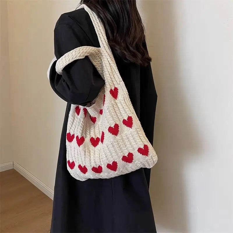 Knitted Love Shoulder Bag