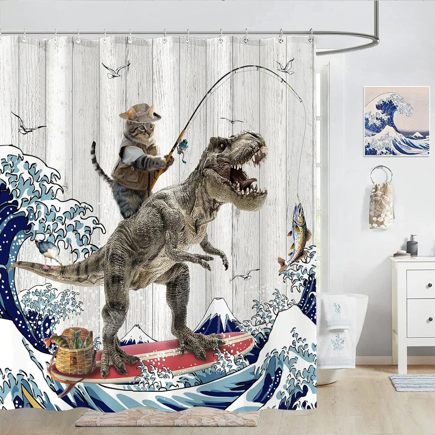 Funny Cat Shower Curtain