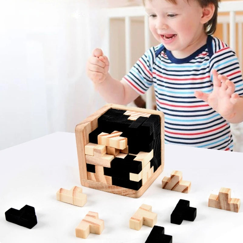 3D Wooden Cube Puzzle