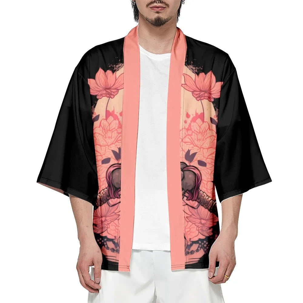 Kimono Japanese Traditional Vintage Samurai - CLOTHING TOP