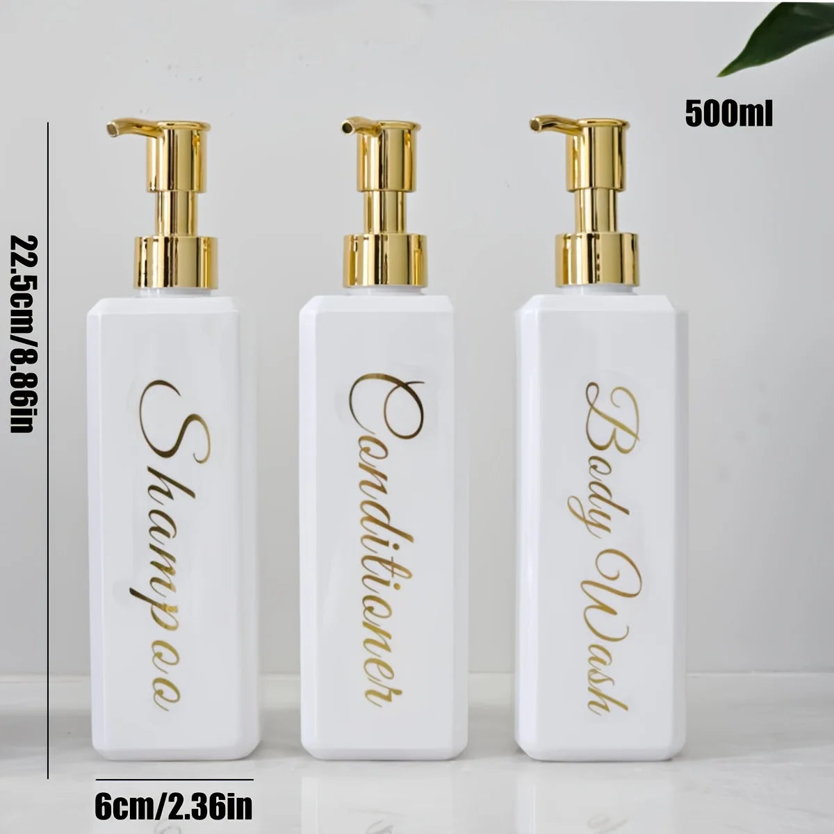 3pcs Refillable Dispenser Bottles with Pump